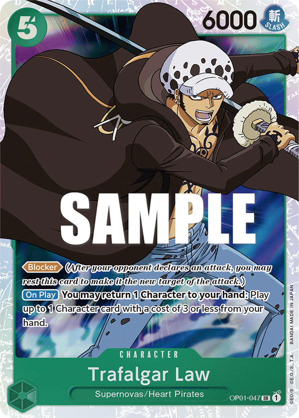 Trafalgar Law OP01-047 Super Rare card from Romance Dawn