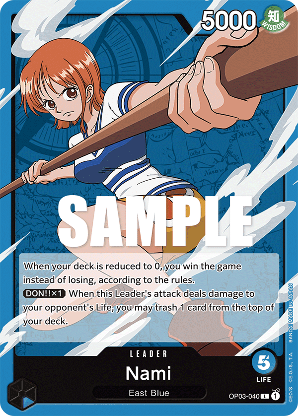 Nami OP03-040 Leader card from Pillars of Strength