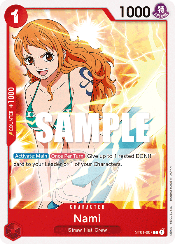 Nami ST01-007 Common card from Starter Deck: Straw Hat Crew